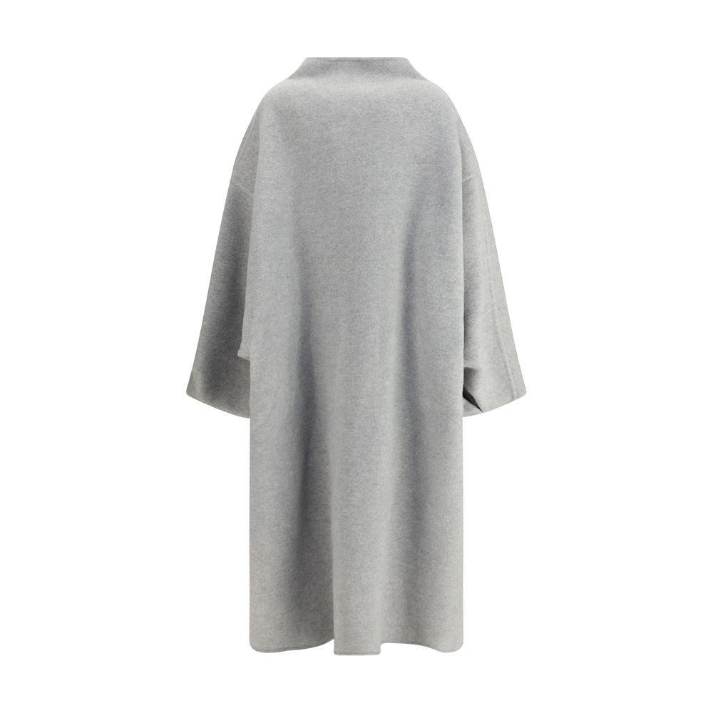 Gray Fleece Wool Coat