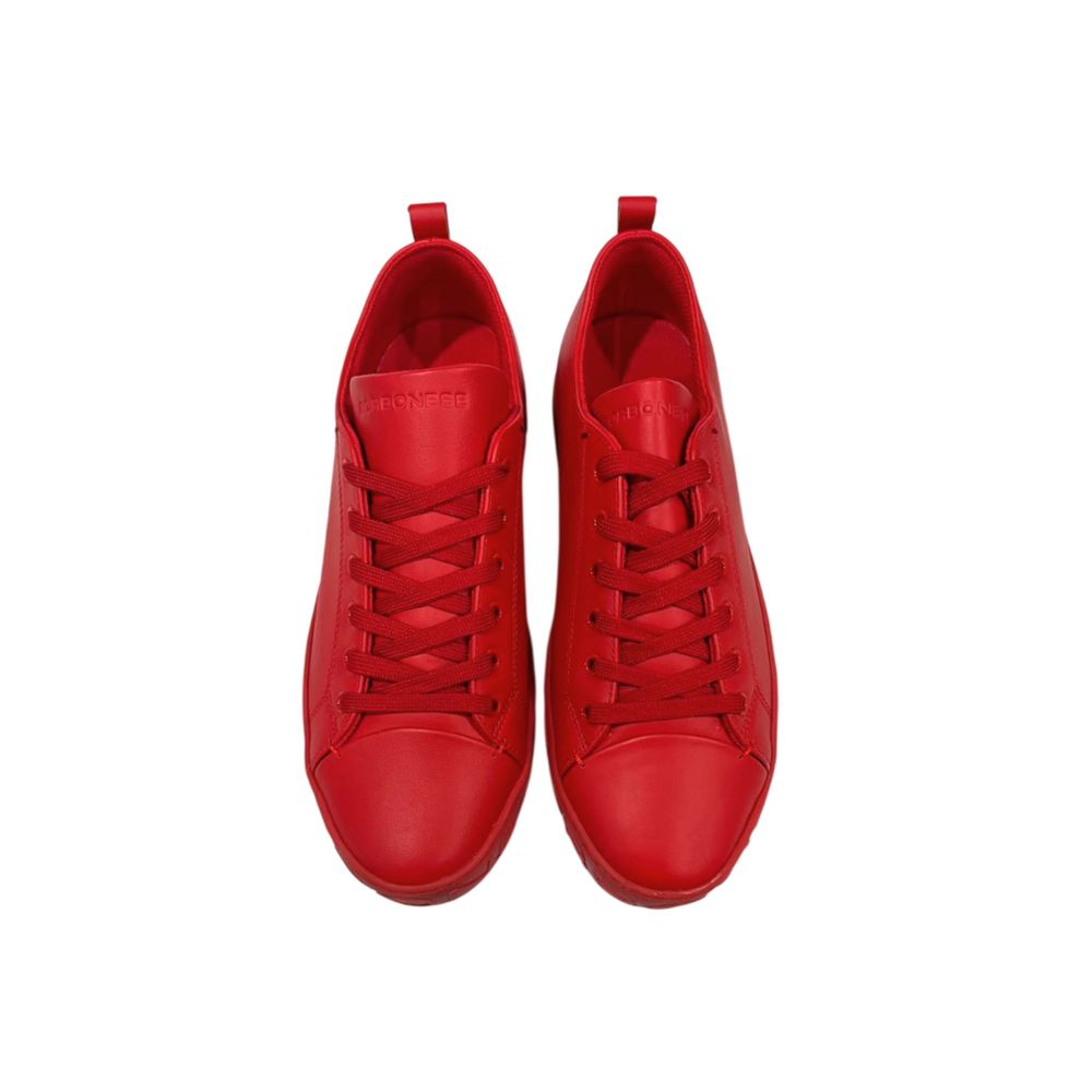 Red Leather Men Sneaker