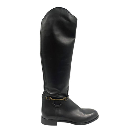 Black Leather Women Boot
