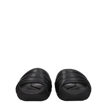 Black Leather Slippers
