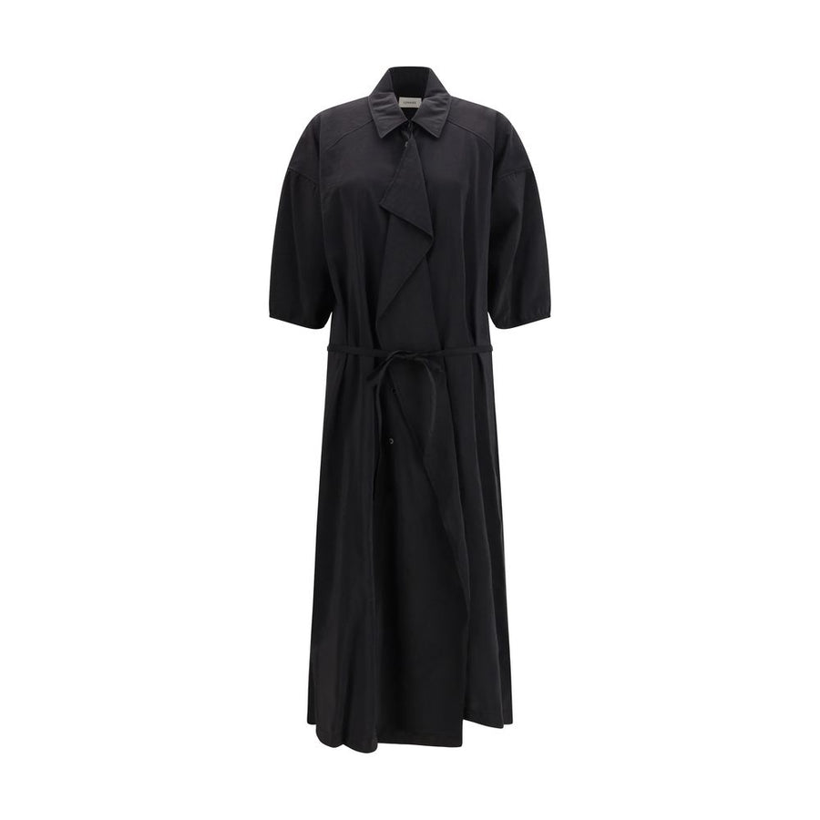 Black Silk Casual Dress
