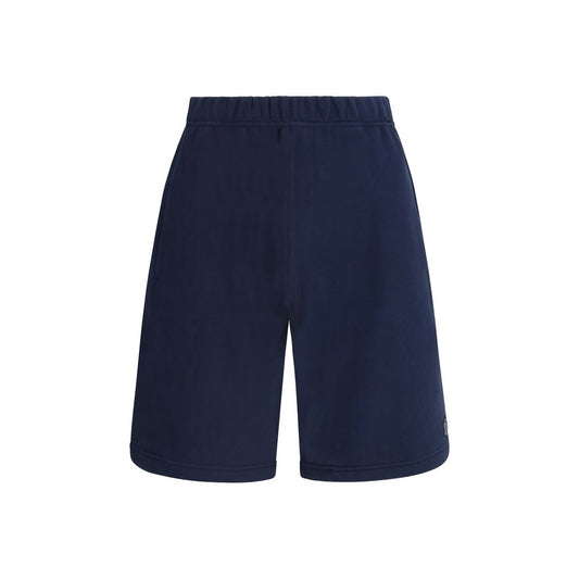 Blue Cotton Bermuda Shorts