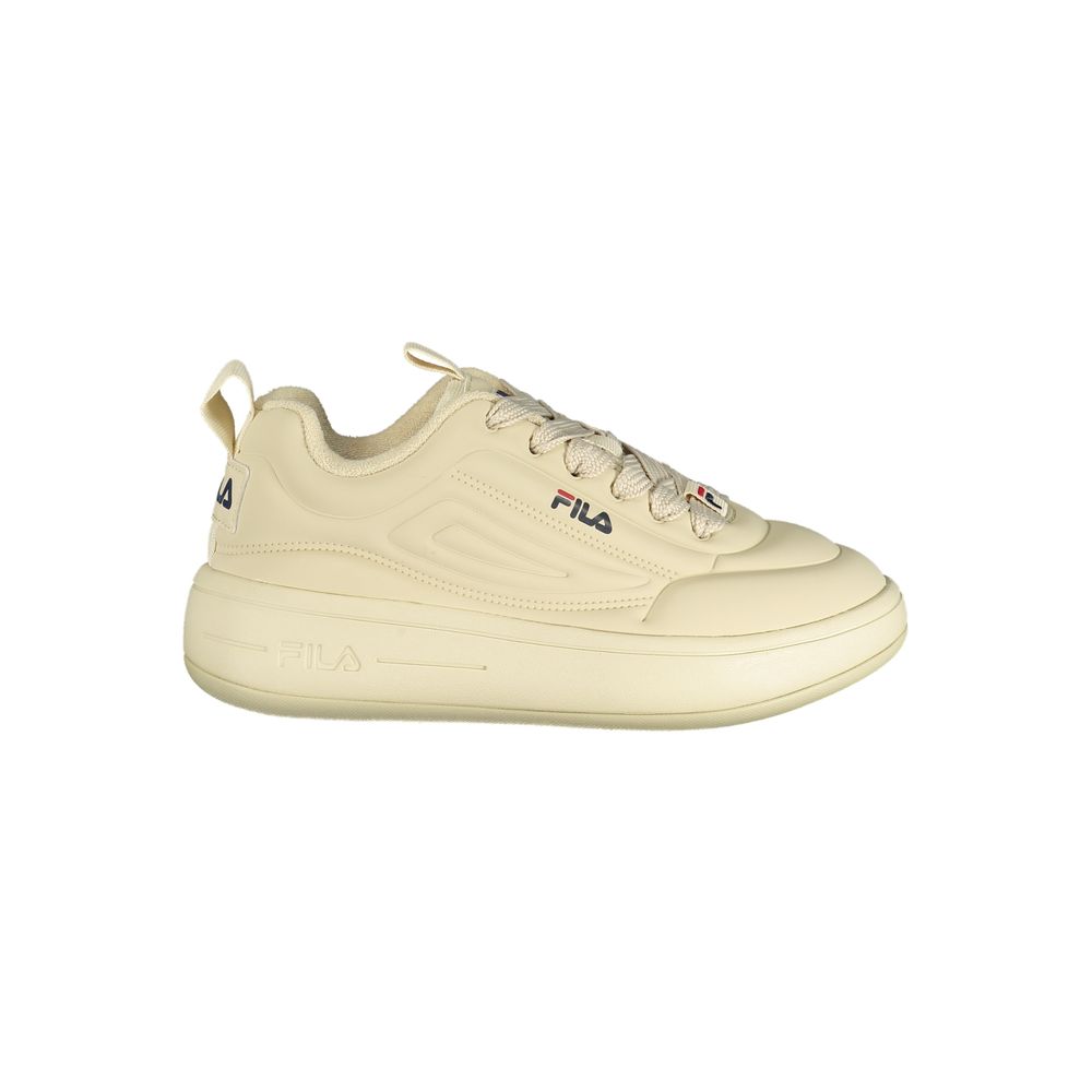 Beige Polyester Athletic Sneakers