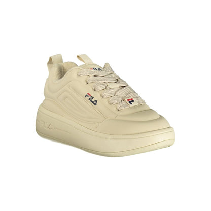 Beige Polyester Athletic Sneakers