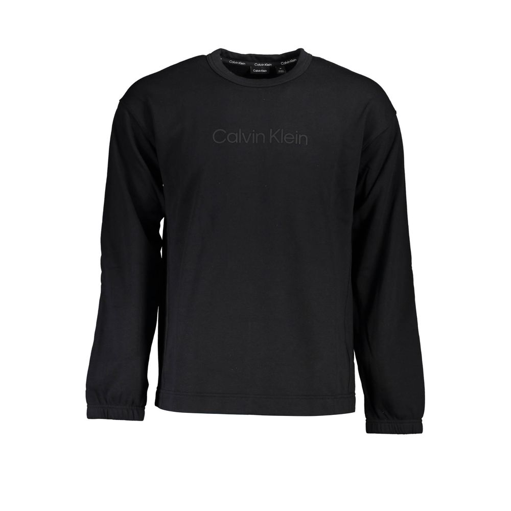 Black Cotton Men Sweatshirt