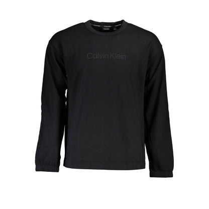 Black Cotton Men Sweatshirt