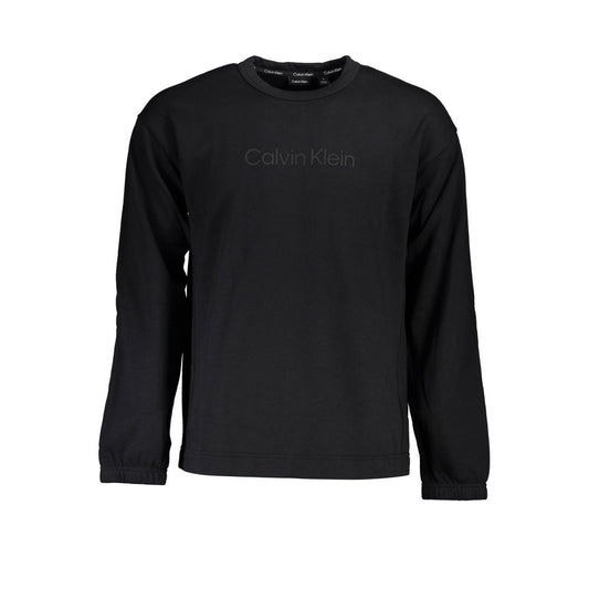 Black Cotton Men Sweatshirt
