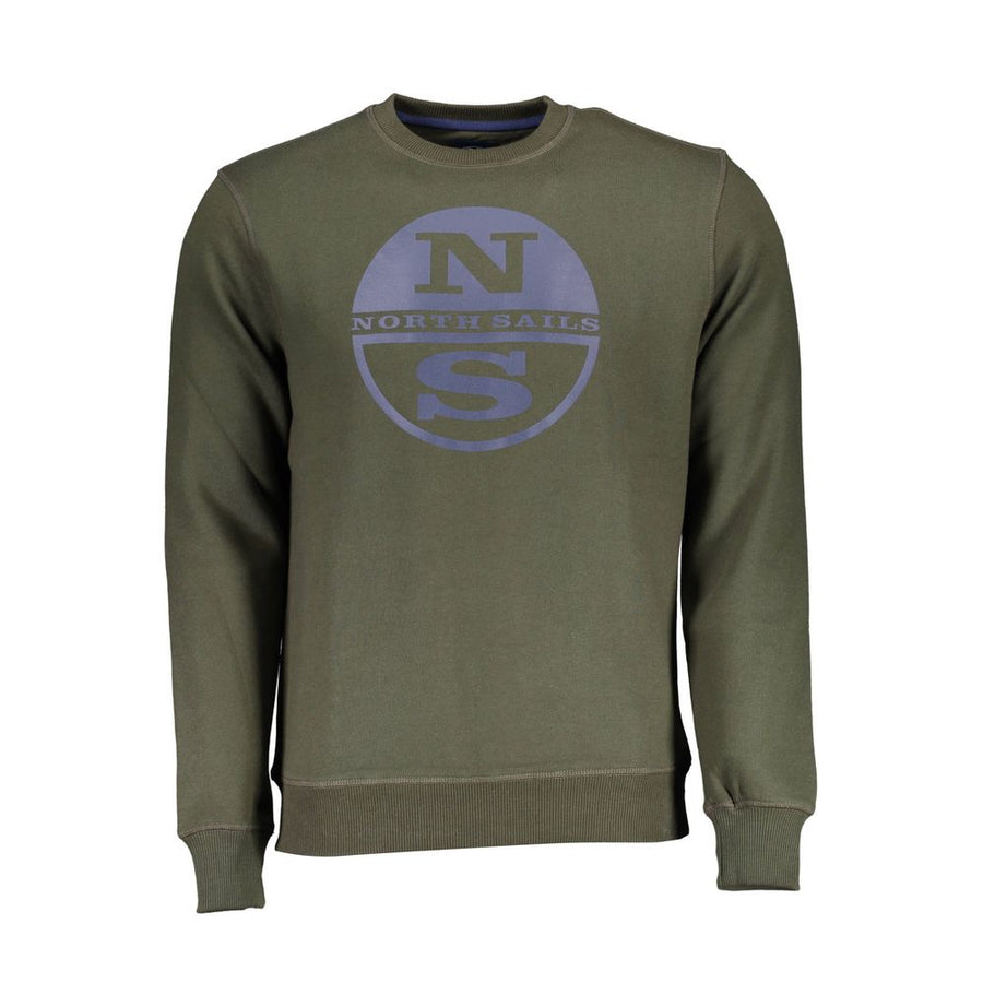 Green Cotton Men Sweater