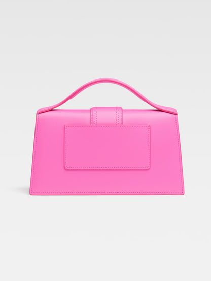 Neon Pink Leather Le Grand Bambino Handbag