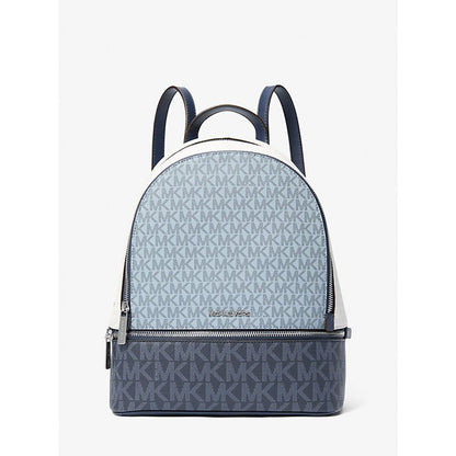 Blue Leather Backpack