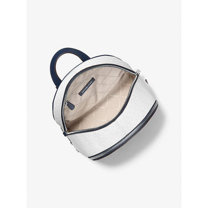 Blue Leather Backpack