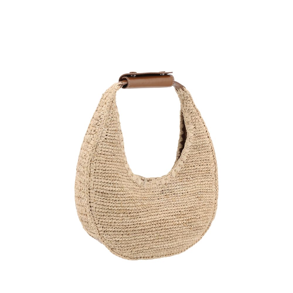 Beige Raffia Handbag