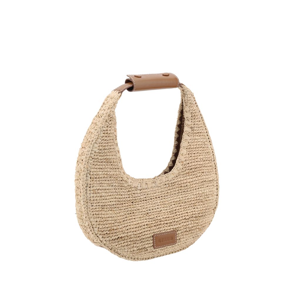 Beige Raffia Handbag