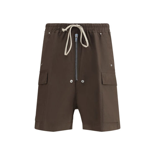 Brown Cotton Bermuda Shorts