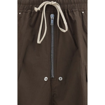Brown Cotton Bermuda Shorts