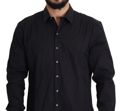Black Cotton Stretch Dress SICILIA Shirt