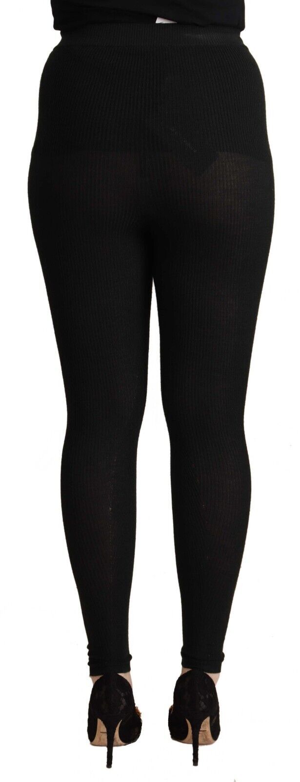 Black Cashmere Stretch Waist Tights Pants