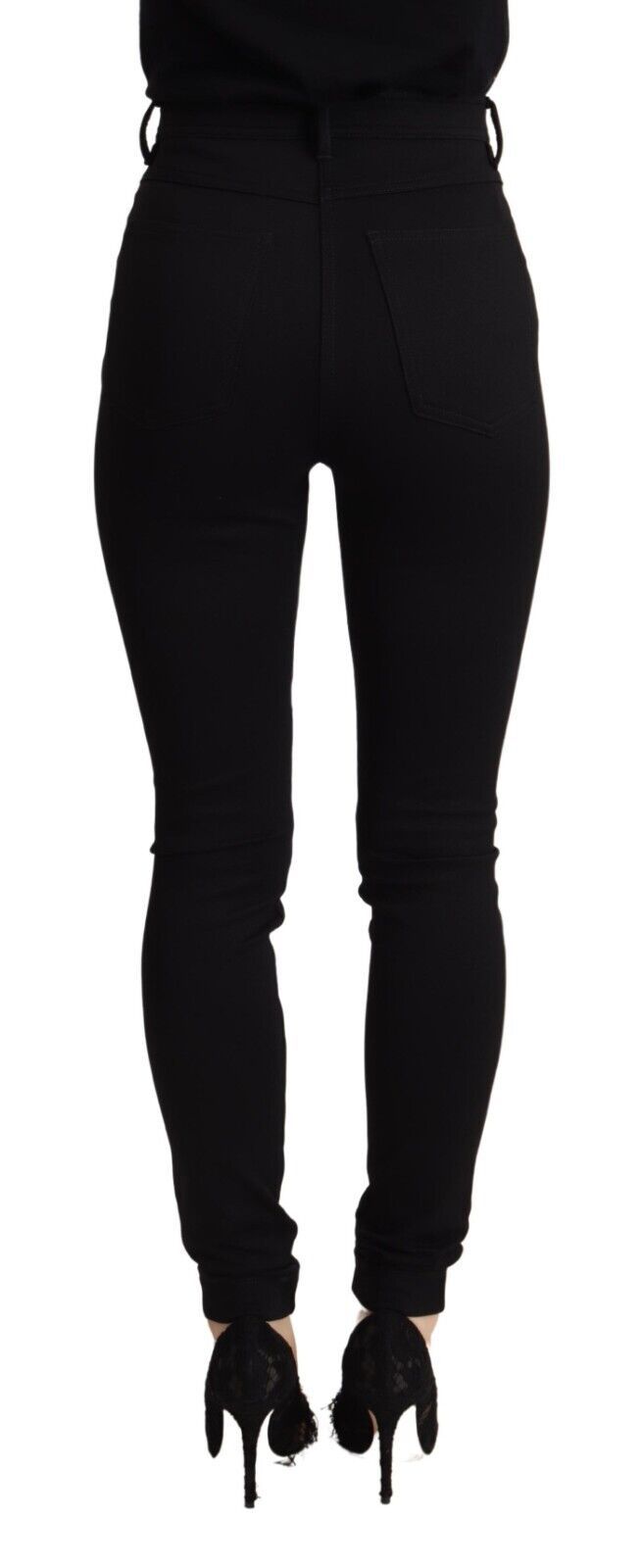 Black High Waist Skinny Slim Fit Pants