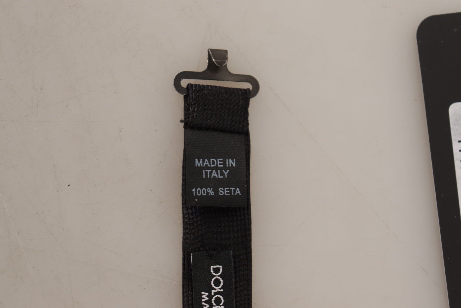 Black 100% Silk Adjustable Neck Papillon Tie