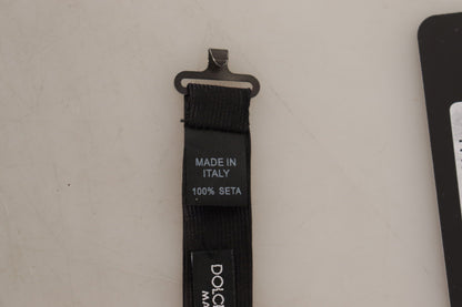 Black 100% Silk Adjustable Neck Papillon Tie