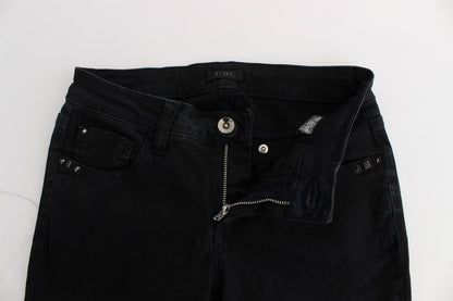 Black Cotton Slim Fit Denim Jeans