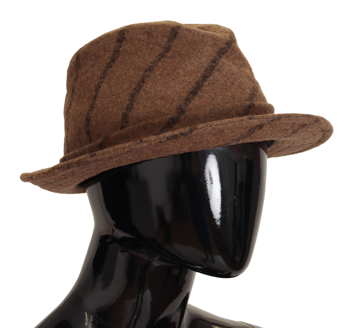 Brown Fedora Striped Print Summer Hat