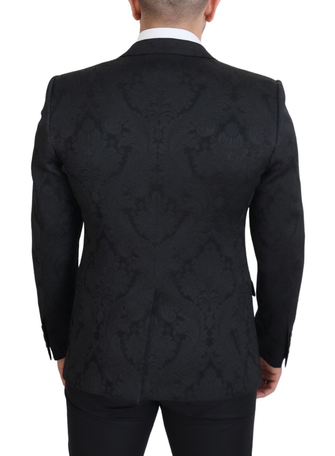 Black Floral Brocade 2 Piece MARTINI Suit