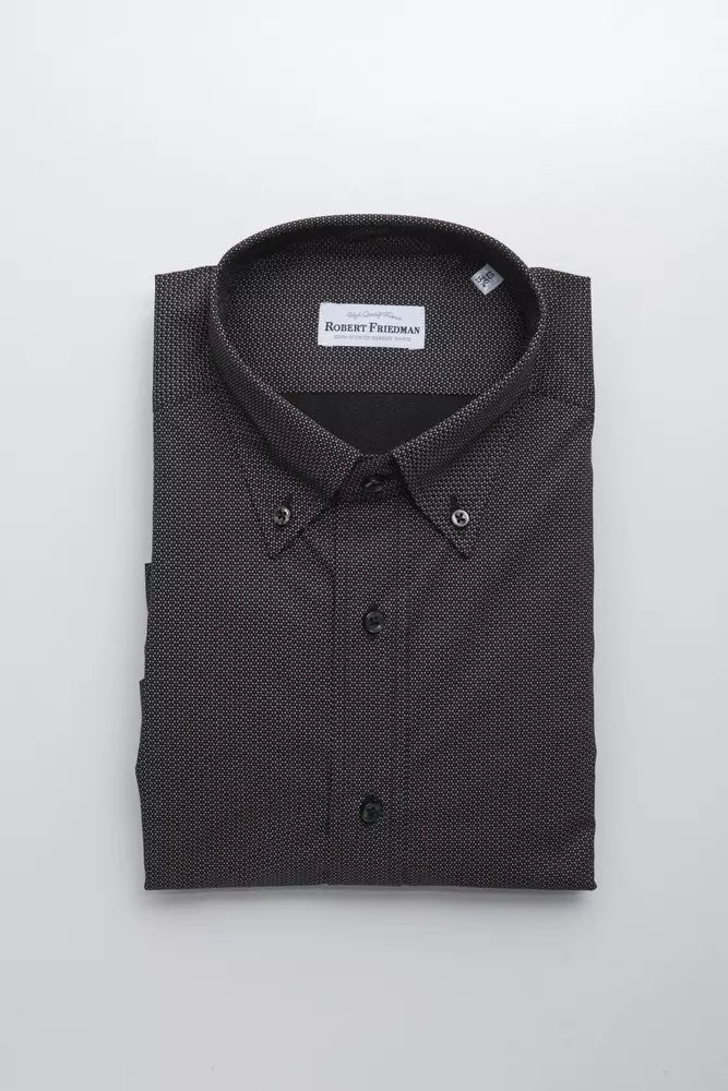 Black Cotton Men's Shirt