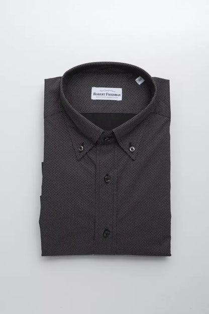 Black Cotton Men's Shirt