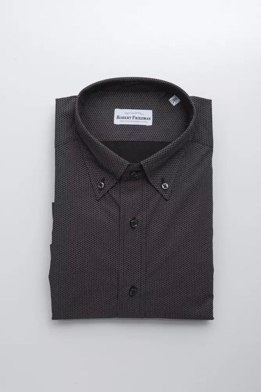 Black Cotton Men's Shirt