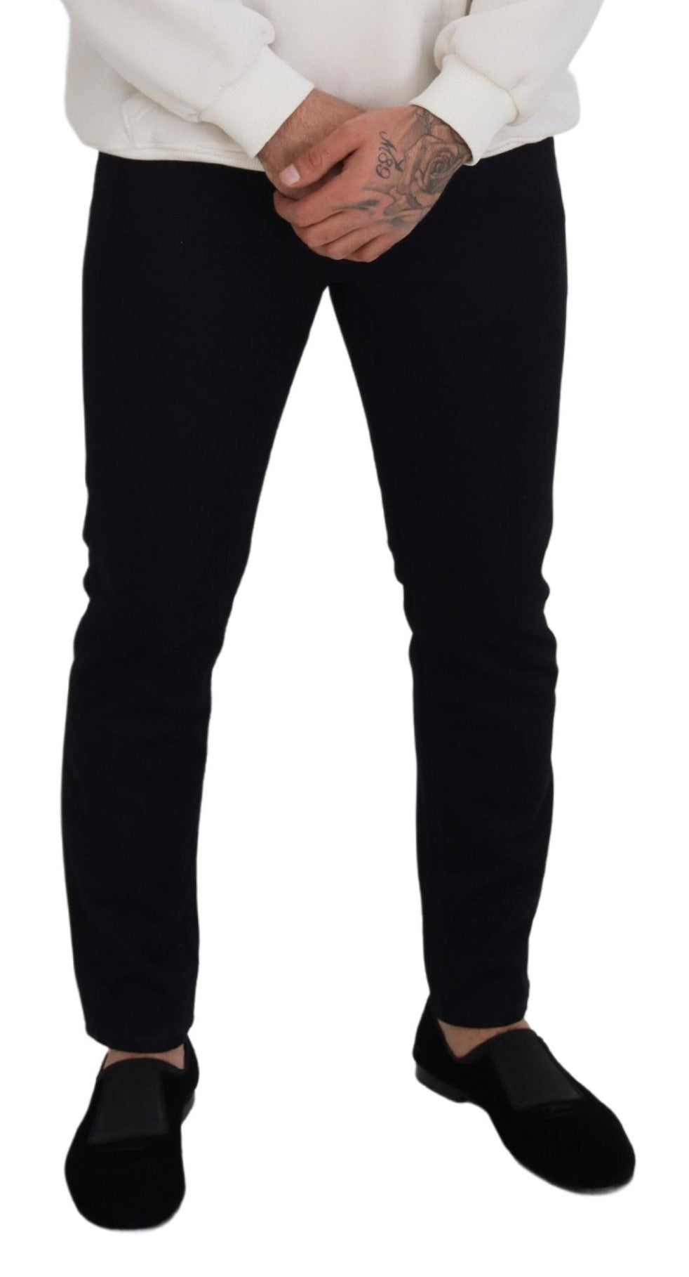 Black Cotton Skinny Casual Denim Jeans