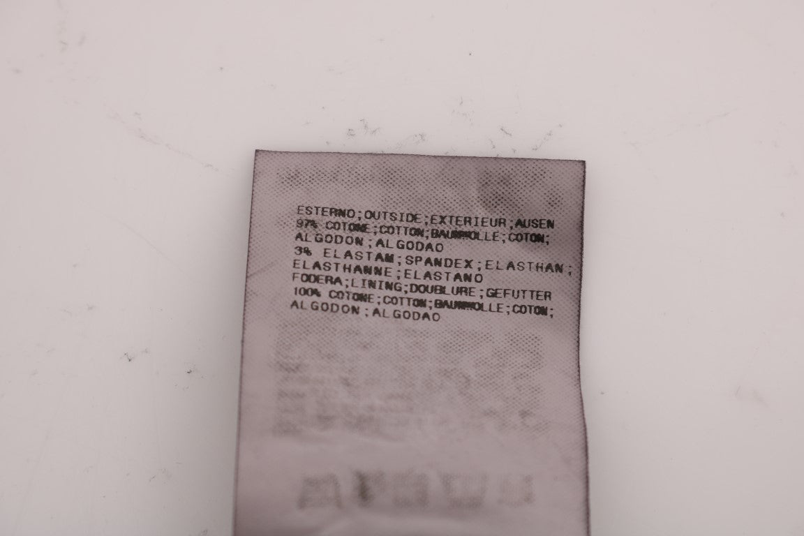 Black Cotton Stretch Chinos Pants