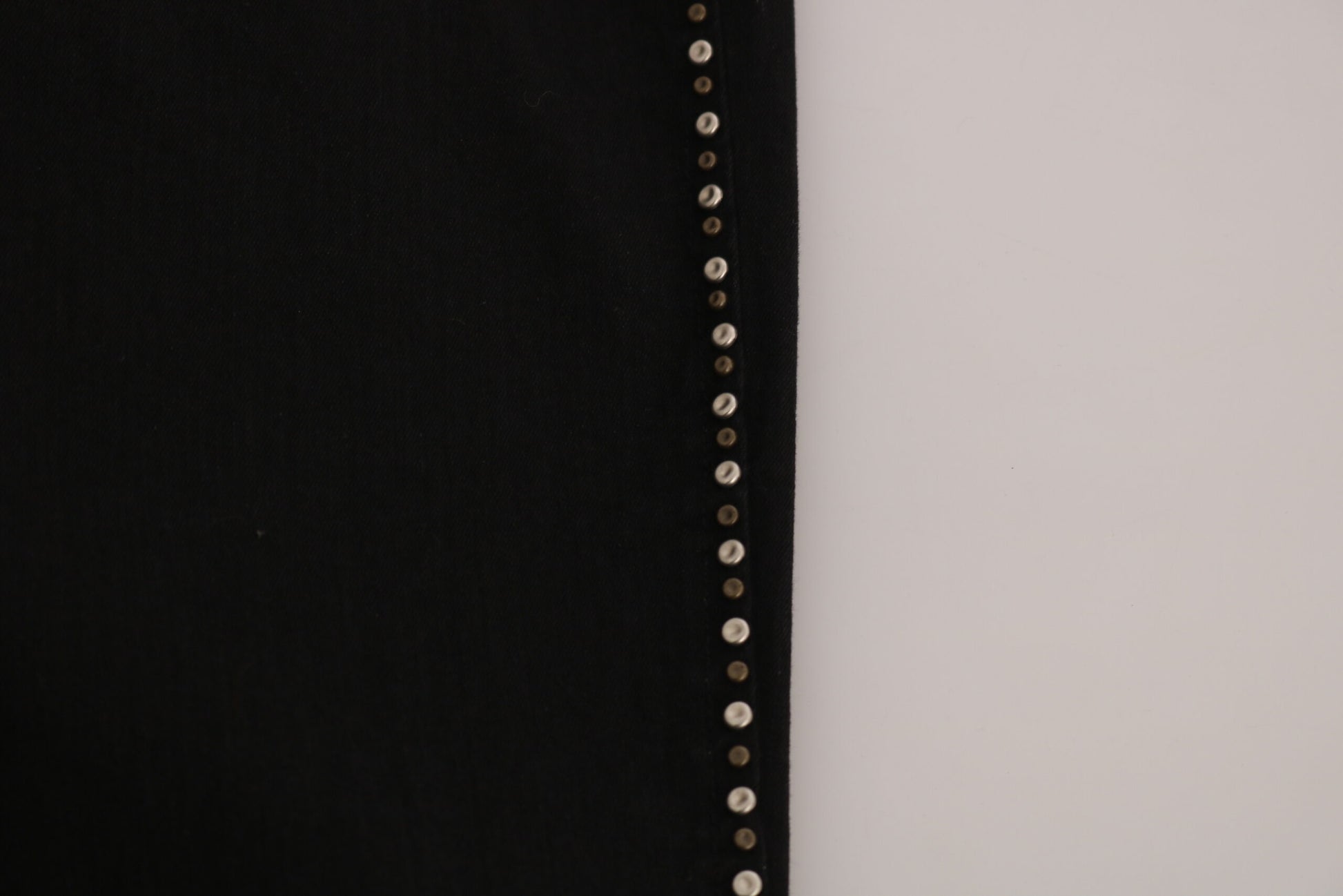 Black Embellished Mid Waist Skinny Denim Jeans