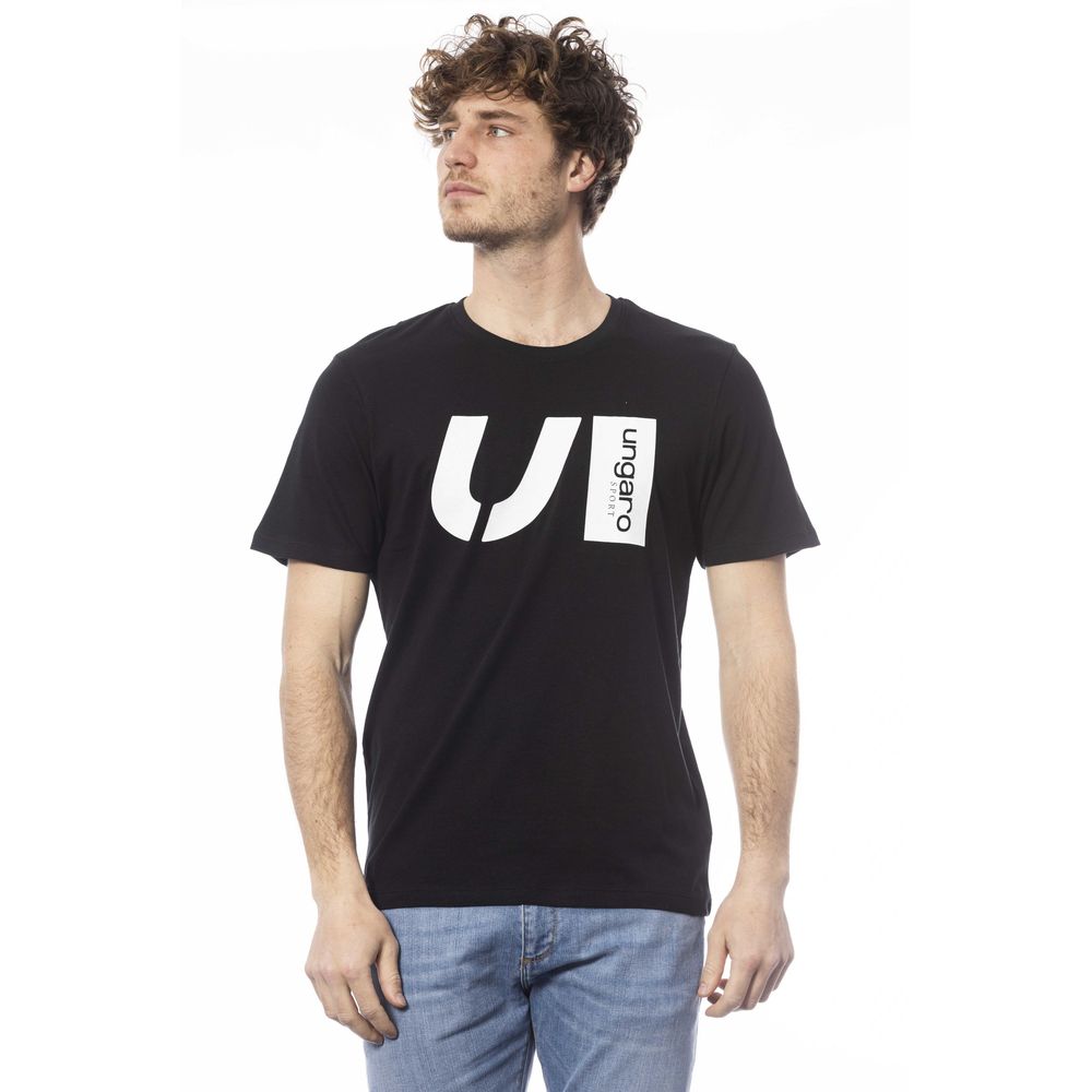Black Cotton Men's T-Shirt