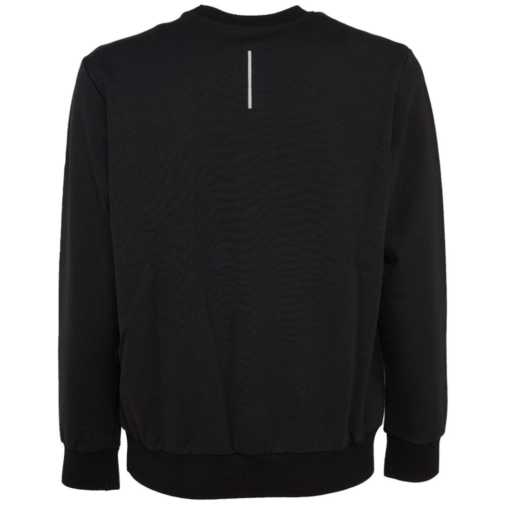 Black Cotton Men's Sweatshirt
