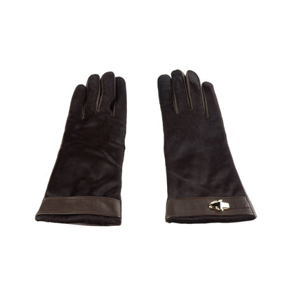 Brown Cowhide Women Glove