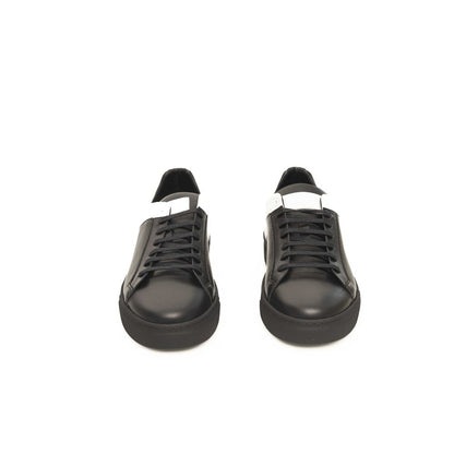 Black Cowhide Men Sneaker