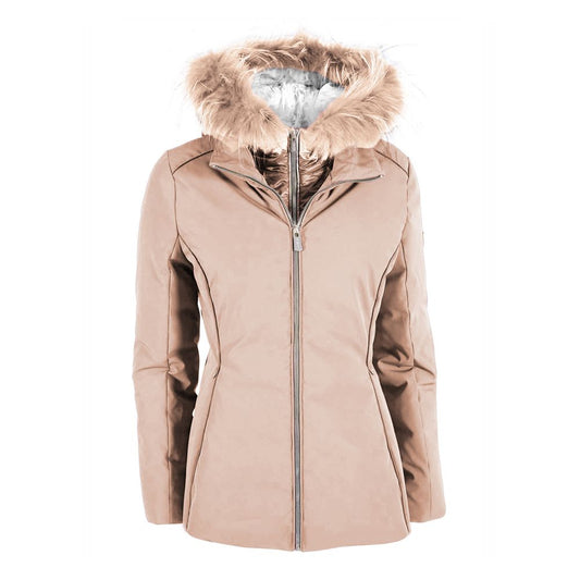 Beige Polyamide Women's Jacket