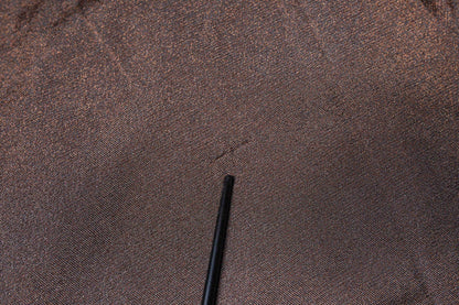 Brown Floral Applique Viscose Short Sleeve Top