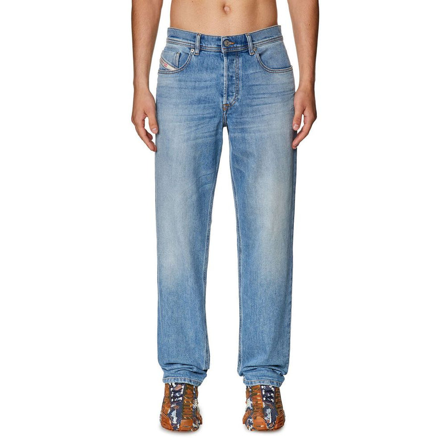 Light Blue Cotton Men's Regular-Fit Jean