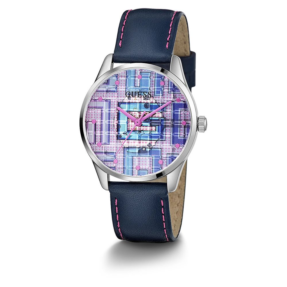 Blue Leather Dress Watch