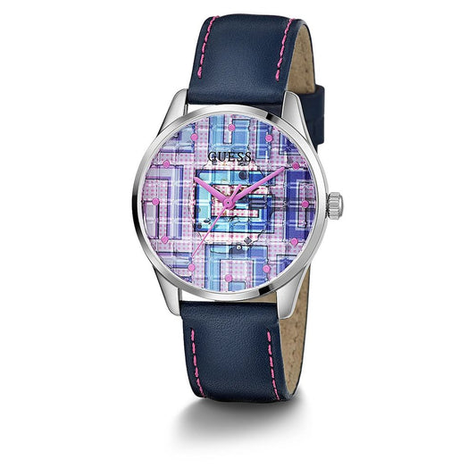 Blue Leather Dress Watch