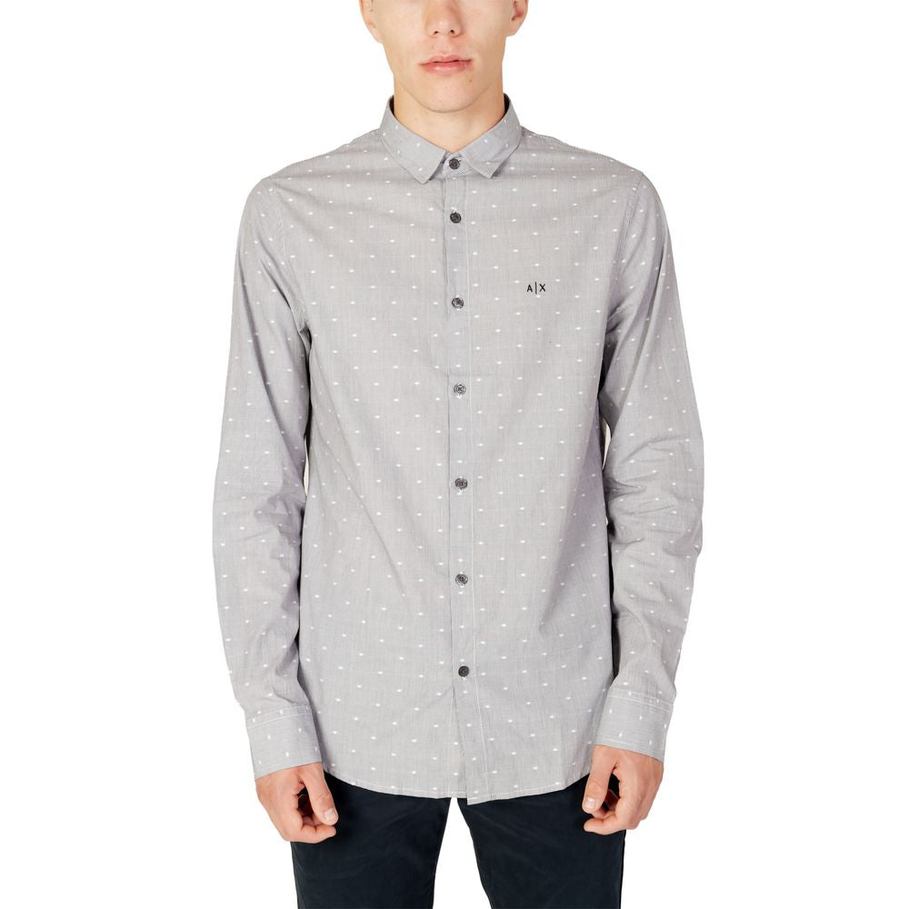 Black Cotton Pattern Shirt