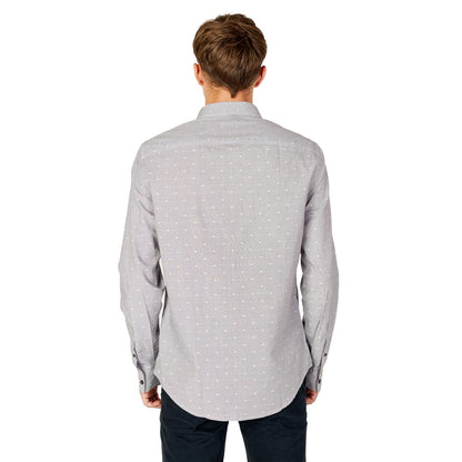 Black Cotton Pattern Shirt