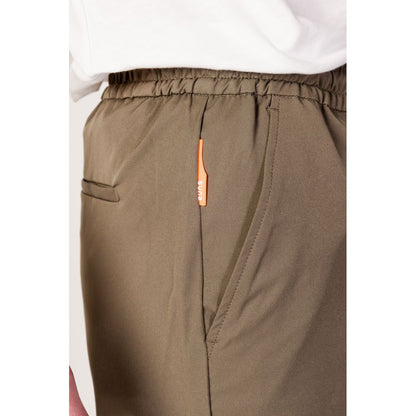 Green Nylon Bermuda Shorts