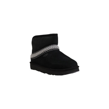 Black Suede Leather Ankle Boots