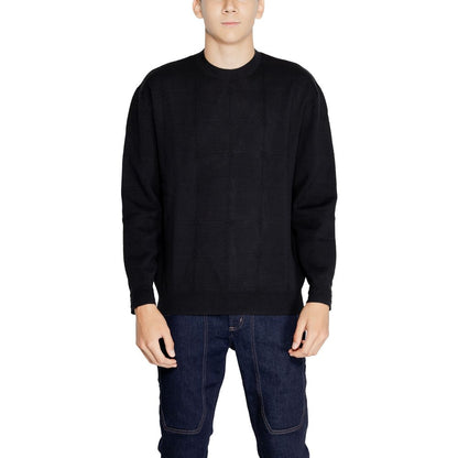 Black Cotton Sweatshirt