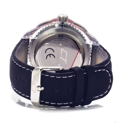 Black Leather Dress Watch