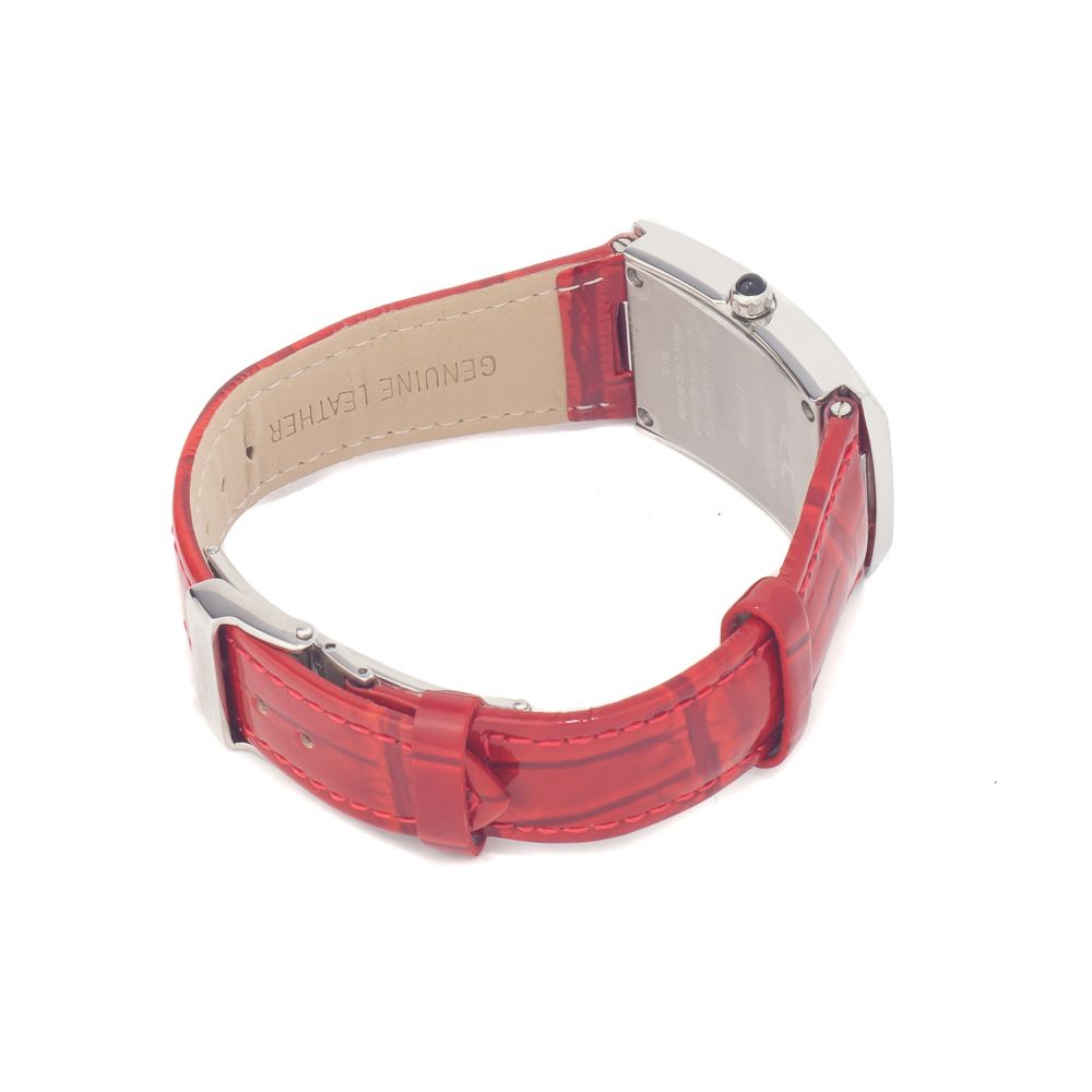 Red Leather Dress Watch