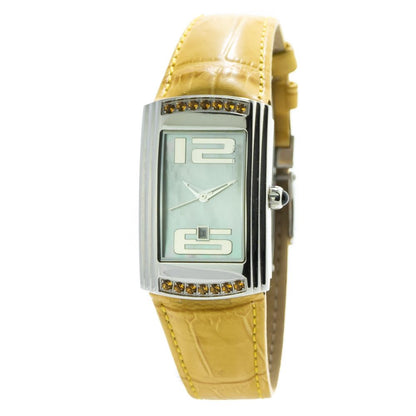 Yellow Leather Dress Watch